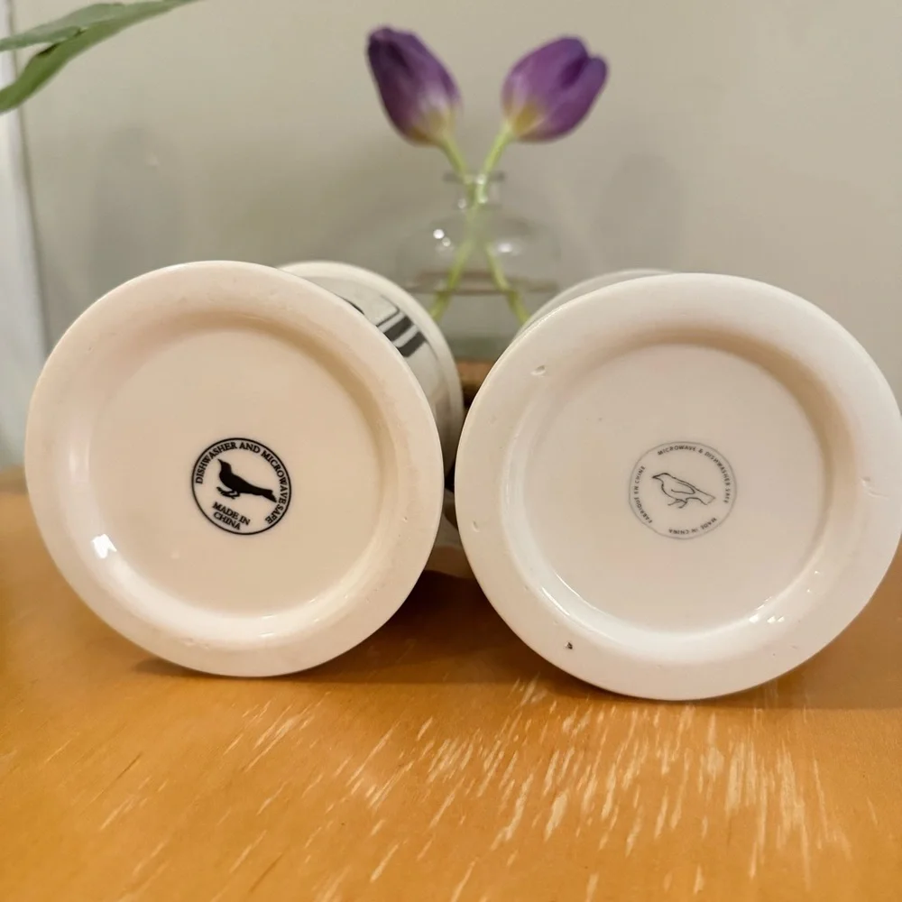 Anthropologie Set of‎ 2 Initial Monogram Mugs “J”